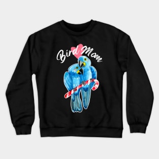 Parrot Bird Mom - Hyacinth Macaw Watercolor Crewneck Sweatshirt